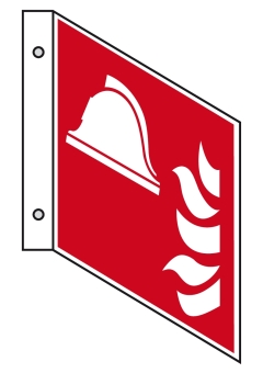 Fahnenschild F004 Mittel und Geräte zur Brandbekämpfung