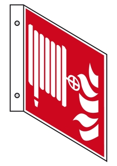 Fahnenschild F002 Löschschlauch