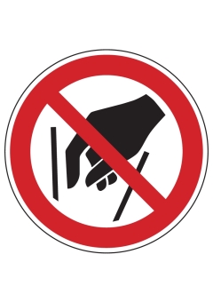 Hineinfassen verboten
