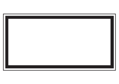 Hinweisschild Rand schwarz (leer) m. Wunschtext