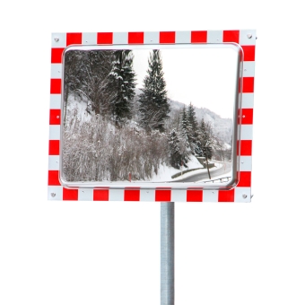 Vereisungsfreier Verkehrsspiegel eckig