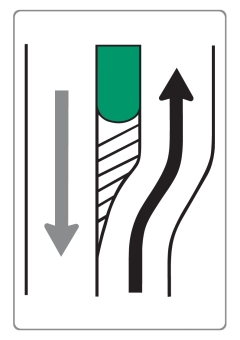 Voranzeiger für Verkehrsinsel