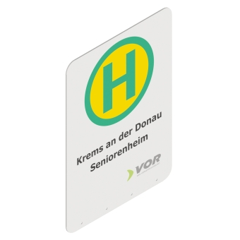Haltestellenschild 'H' verkehrsweiß RAL 9016