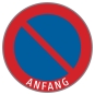 §52/13a Parken verboten mit Aufdruck: Anfang