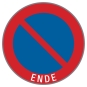 §52/13a Parken verboten mit Aufdruck: Ende