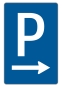 §53/1b Parkplatz        Pfeil rechtsweisend