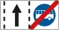 §53/25a Ende eines Fahrstreifens für Omnibusse