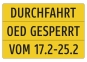 Einschubtafel Umleitung 3-zeilig