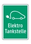 Hinweistafel 'Elektrotankstelle'