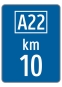Kilometertafel Autobahn