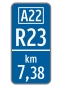 Kilometertafel für Rampe Version 1