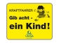 Schwerpunkttafel fluoreszierend (Text und Logo)