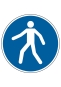 Fußgängerweg benutzen