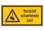 Symbol+Text Vorsicht schwebende Last