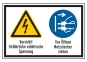 Vorsicht! Elektrische Spannung/Vor Öffnen Netzstecker ziehen