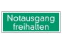 Notausgang freihalten