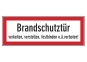 Brandschutztür verkeilen, verstellen, festbinden  o.ä. verboten!