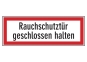 Rauchschutztür geschlossen halten