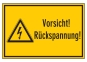 Vorsicht! Rückspannung!