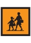 Schulbuswarnschild auf Alu abgekantet