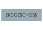 Stockwerkschild ERDGESCHOSS Alu selbstklebend