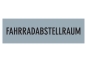 Stockwerkschild FAHRRADABSTELLRAUM Alu selbstklebend