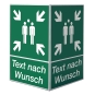 Infowürfel Sammelplatz (leer) mit Wunschtext