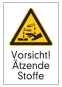 Vorsicht! Ätzende Stoffe