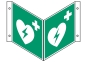 Winkelschild E010 Automatisierter externer Defibrillator