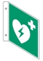 Fahnenschild E010 Automatisierter externer Defi-