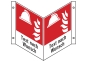 Winkelschild Brandbekämpfung (leer) m.Wunschtext