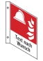 Fahnenschild Brandbekämpfung (leer) m.Wunschtext
