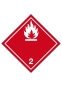 Nr.2.1 Entzündbare Gase rot/weiß